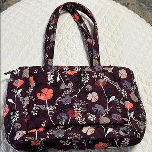 Vera Bradley Plum Floral Quilted Tote